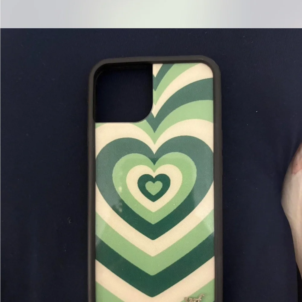 Green Heart Pattern Phone Case - Picture 1 of 1
